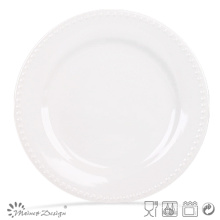 Embossed White Color 10.5" Dinner Plate